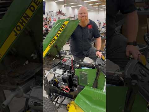 Retrofitting a John Deere 400 w/ a S.E.W 23hp Vanguard kit! #smallengine #retrofit #repower #shorts