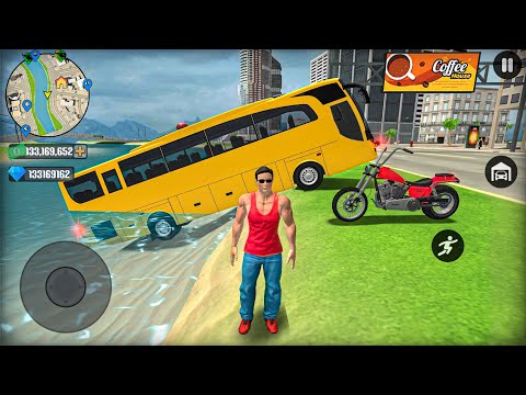 Bus, Police Car and Bike Driving in Open World Game - Android Gameplay