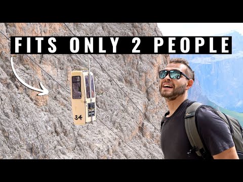 COFFIN CABLE CAR 🚡 Sassolungo DOLOMITES