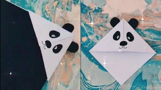 How to make a Paper Bookmark | Cute Panda Bookmark | Easy Paper Corner Bookmark | Origami | #shorts