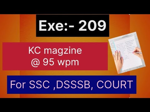 Transcription no 209 @ 95wpm! Sir Kailash chandra! Shorthand dictation (vol 10)