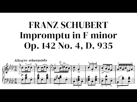 Schubert: Impromptu in F minor, Op. 142 No. 4, D. 935 with sheet music