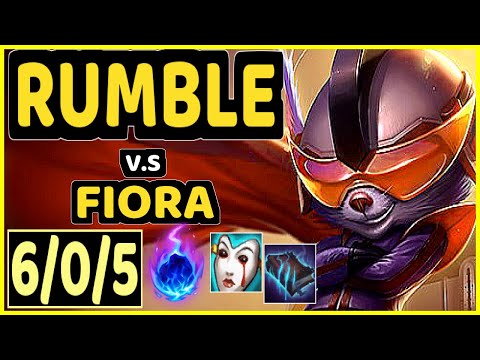 TRUKLAX (RUMBLE) vs FIORA - 6/0/5 KDA TOP GAMEPLAY - EUW Ranked GRANDMASTER