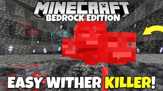 Minecraft Bedrock: EASIEST Wither Killer Tutorial! Defeat The Wither Boss! MCPE Xbox PS5 PC
