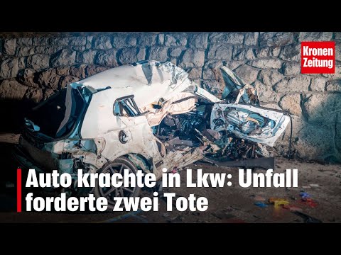 Car crashes into truck: Accident claims two lives | krone.tv NEWS