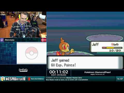 #ESAWinter18 Speedruns - Pokémon Diamond/Pearl [Any%] by Retrotato
