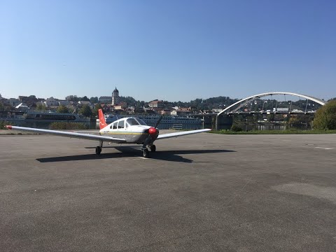 Piper 28 PA28 | TRAINING FLIGHT | Short trip from LKLN to EDMV and back.COCKPIT VIEW