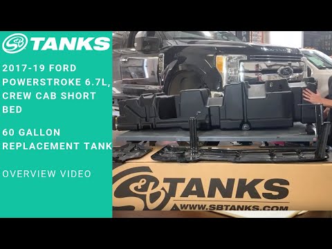 S&B Tanks: 60 Gallon Replacement Fuel Tank for 2017+ Ford Crew Cab Short Bed