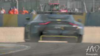 2018 Aston Martin Racing Festival at Le Mans. New Vantage GT3, Vulcan and DBR9 G