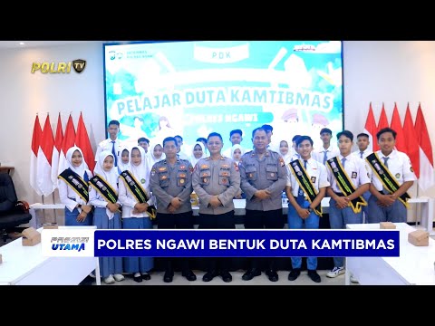 POLRES NGAWI GELAR PEMBENTUKAN DAN PEMBEKALAN DUTA KAMTIBMAS BAGI PELAJAR