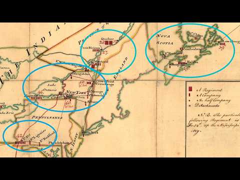 Britische Garnisonen kartiert, 1765: Nordamerika nach dem Franzosen- und Indianerkrieg | Revoluti...