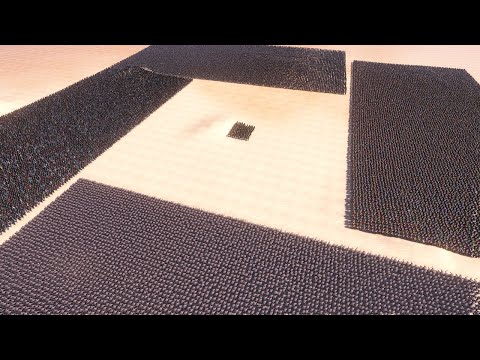 100 Modern Soldiers Vs 55,000 Alliance of Orc, Persian, Roman Footman Ultimate Epic Battle Simulator