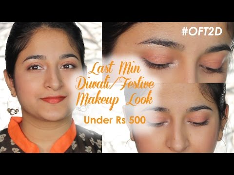 Last Min Diwali/Festive Make-up Look, Under ₹ 500 #OFT2D Video