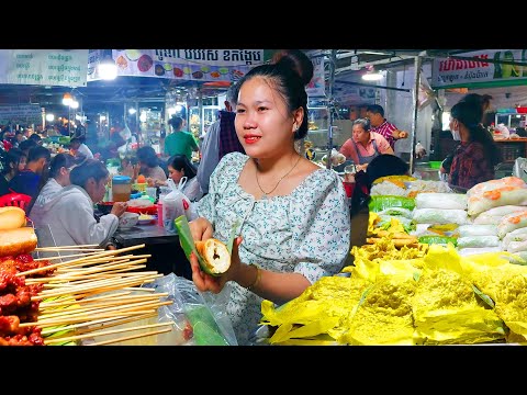 KHMER Yellow Pancake, Spring Roll, Fried Noodles, Congee, Beef Noodle Soup, Youtiao - Street Food
