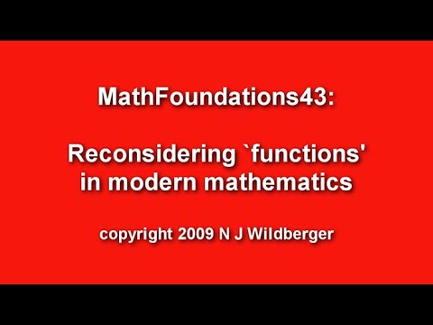 Reconsidering `functions' in modern mathematics | Arithmetic and Geometry Math Foundations 43