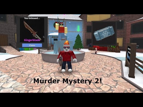 Unboxing The New Christmas Gingerblade Godly Already Insane Luck - mm2 christmas godly ginger blade unboxing