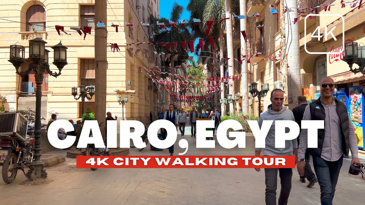 Immersive street-level walking tour through Cairo, Egypt, showcasing authentic urban landscapes, local architecture, and the vibrant atmosphere of the city's neighborhoods