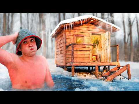 МЫ ПОПАРИЛИСЬ В БАНЕ ВОЗЛЕ НАШЕГО ПРУДА!