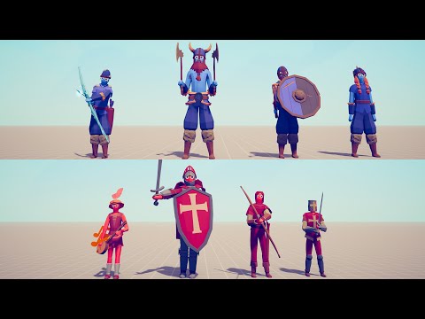 Viking Team VS Medieval Team - Totally Accurate Battle Simulator