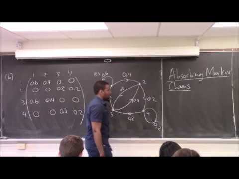 Math 1108-R17 Lecture 33 - Absorbing Markov Chains and a cool application we'll continue later