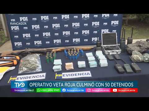 En Rancagua, Operativo “Veta Roja”, culminó con la detención de más de 50 personas