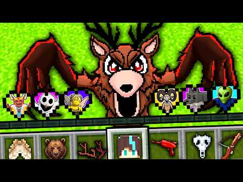 Minecraft BUT there are 99 NIGHTS HEARTS in the WOODS!🦌😱