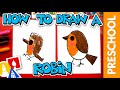 How To Draw A Robin Bird - Preschool