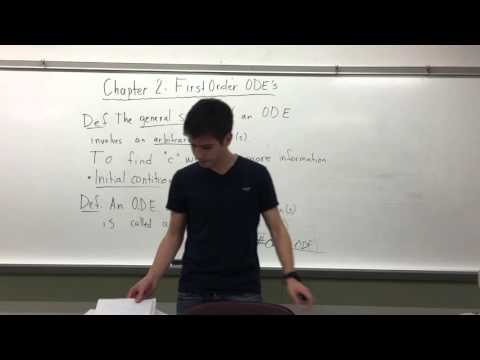 2.1 First Order Linear ODEs Examples