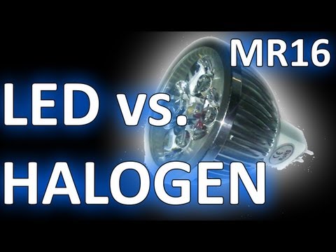 Im Test: 4WATT LED vs. 20W Halogen-Spot MR16/GU5.3/12 Volt