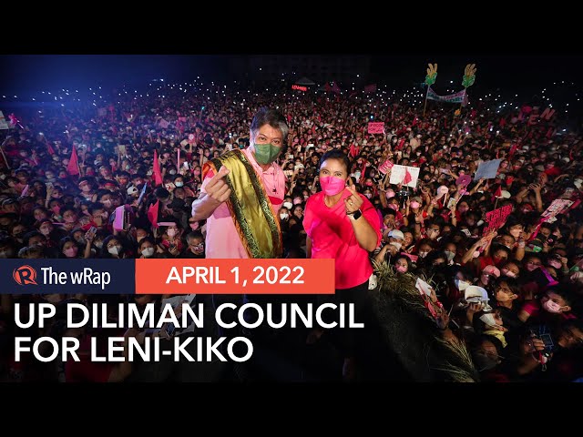 UP Diliman University Student Council, alumni endorse Leni-Kiko tandem