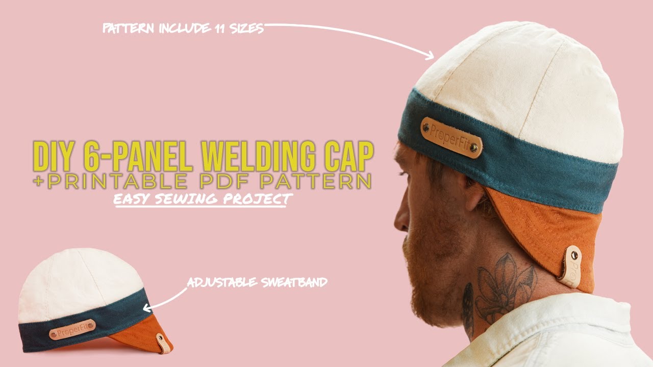 DIY Welding Cap Tutorial | STEP BY STEP INSTRUCTIONS + Printable PDF Pattern | EASY SEWING PROJECT