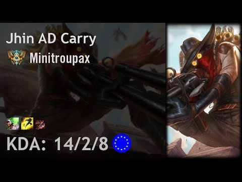 Jhin AD Carry vs Tristana - Minitroupax - EUW Challenger Patch 7.20