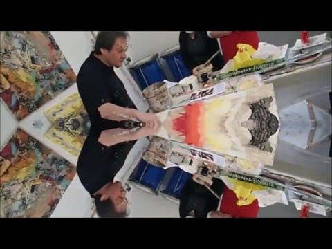 Kunstakademie Allgäu - experimental action painting