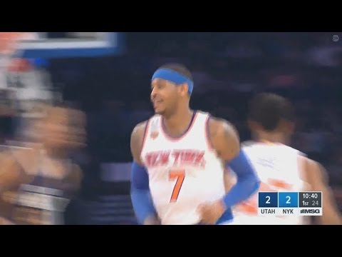Carmelo Anthony Full Game Highlights 28 Points Jazz @ Knicks 11/6/2016