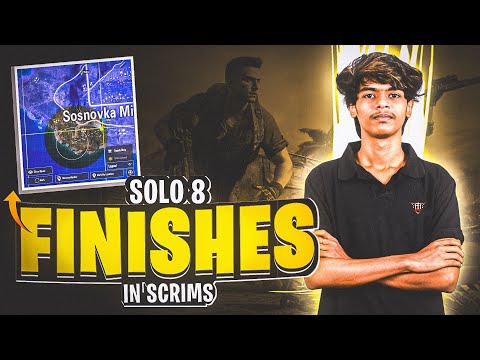 SOLO 8 FINISHES IN SCRIMS 🩸| IPhone 13 | BGMI COMPETITIVE GAMEPLAY🇮🇳