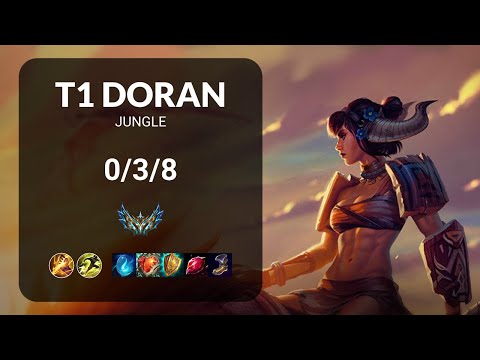 T1 Doran Sejuani vs Nidalee JUNGLE - KR CHALLENGER Patch 15.6