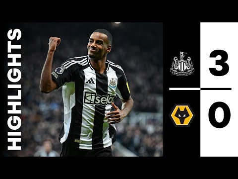 Newcastle United 3 Wolverhampton Wanderers 0 | Premier League Highlights