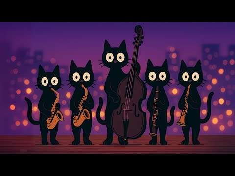 Black Cats Midnight Flow: Feel Good Deep Bass Jazz for Peaceful Focus