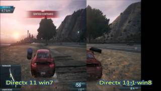 Directx 11 1 vs Directx 11 Video comparation  Test Need for speed 2012