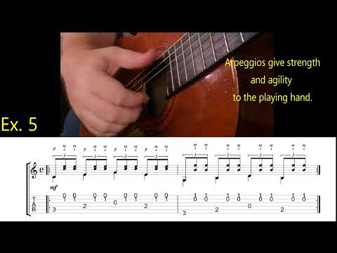 Arpeggios 3 - Arpeggios With Thumb And Two Fingers Sixteenth Note - Matteo Carcassi
