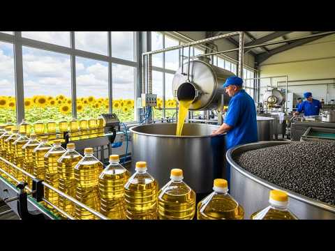 HOW SUNFLOWER OIL IS MADE 🌻 | This is how millions of liters are processed every day
