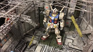 Gundam Model Kits] ¡Hangar hecho a mano para Gundam Gigante de tamaño 1/60!