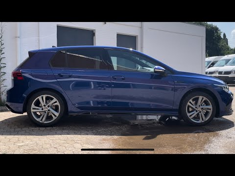 Volkswagen NEW Golf  SEL R-Line 2023 in 4K Lapiz Blue 17 inch Valencia walk around & detail inside