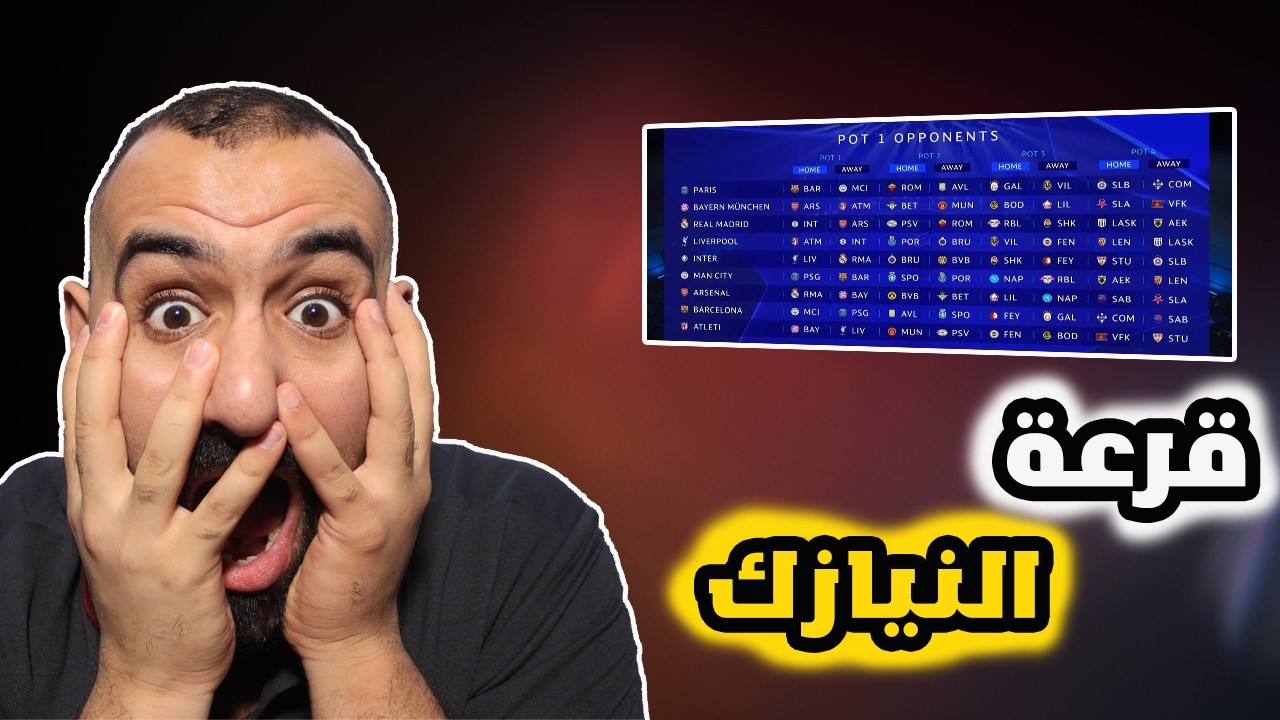 ردة فعل مباشرة على قرعة دوري ابطال اوروبا 2027😭