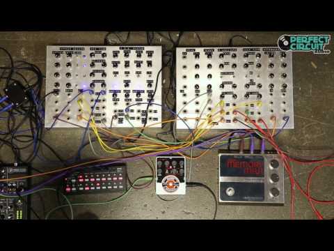Electro Harmonix Super Space Drum and Vintage Memory Man with DIY Patchable Synthesizer