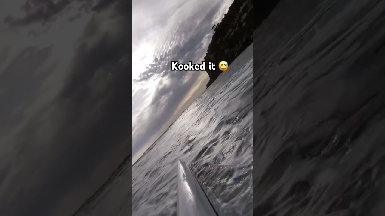 Rogue wave got me on a surf ski 😬