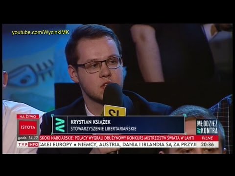Młodzież kontra 589: Krystian Książek (S. Libertariańskie) vs Joanna  Scheuring-Wielgus (Nowoczesna)