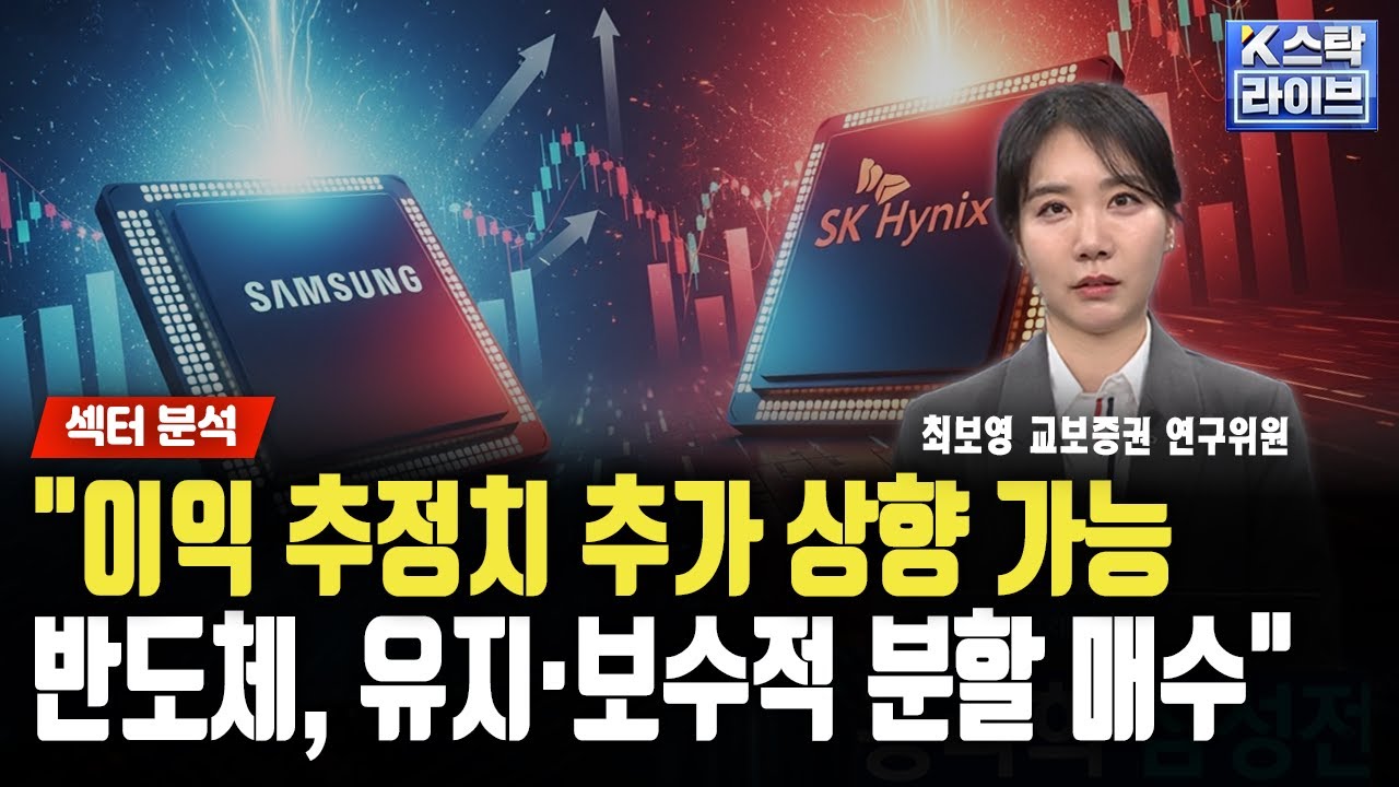 "이익 추정치 추가 상향 가능...반도체, 유지·보수적 분할 매수"｜최보영 교보증권 연구위원｜#반도체 #HBM