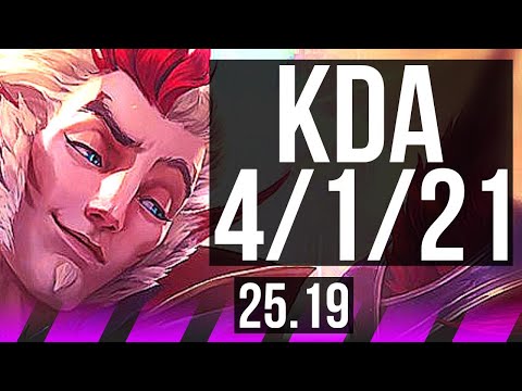 RAKAN & Tristana vs ALISTAR & Ezreal (SUP) | 4/1/21, 12k DMG | KR Challenger | 25.19