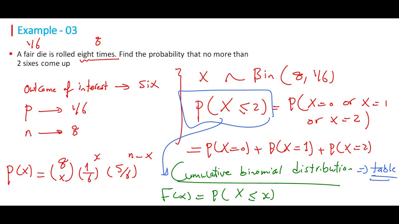 🧮 Solved Examples | Binomial Distribution بالعربي